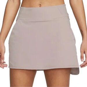 Nike Dri-FIT  Women's Mid-Rise Training Skort in Light Taupe